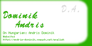 dominik andris business card